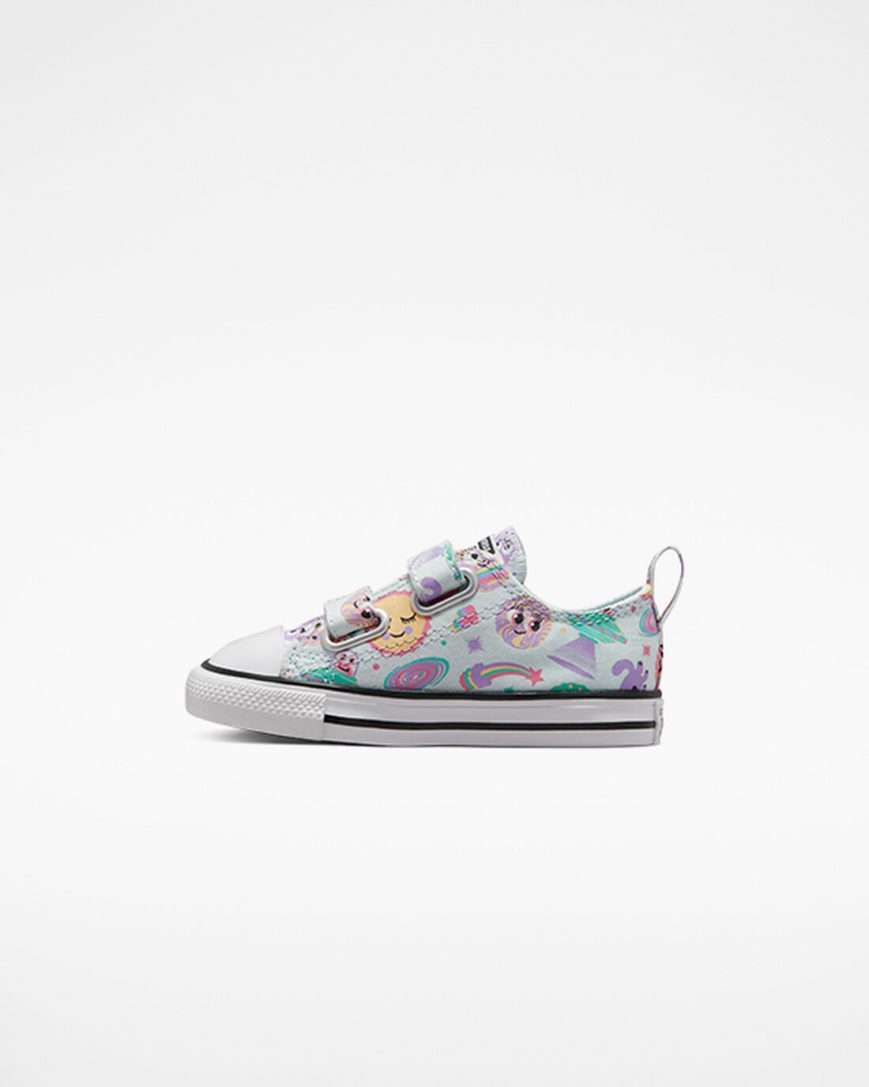 Zapatillas Bajas Converse Chuck Taylor All Star Easy-On Space Party Niña Turquesa Claro Moradas Blancas | PE 24W580